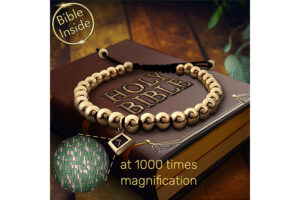 Professional Gold Bible Verse Wristband featuring Precision Engraving from My Nano Jewelry